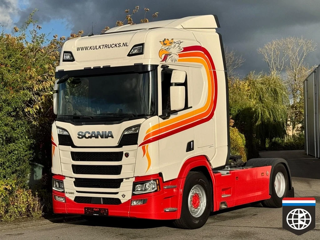 Scania R 580 Highline (800) - Euro 6 D - Side skirts - 2 dieseltank - Retarder - Nacht airco K2229 leasen