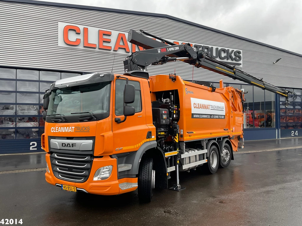 DAF FAN CF 340 Hiab 23 ton/meter laadkraan Welvaarts weighing system leasen