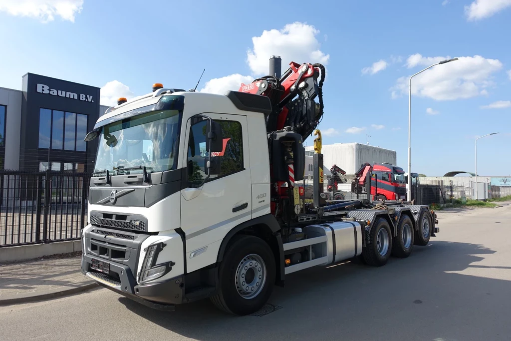 Volvo FMX 460 8X4 TRIDEM / HAAKSYSTEEM / FASSI F295A.2.26 E-DYNAMIC + FLY JIB KRAAN / 29,5 TM KRAAN / LOW KM / REMOTE CONTROL / NEW CONDITION leasen