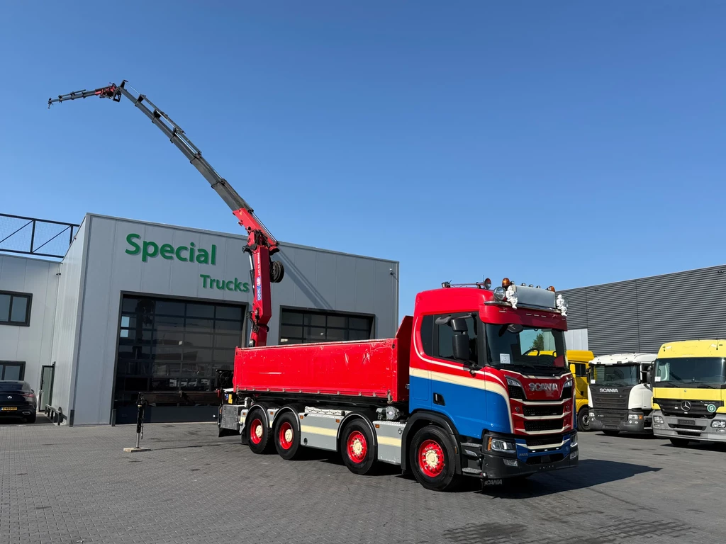 Scania R R650 V8 B8x4NB / Euro 6 / HMF TF 324 / HMF 3220 K-RCS + Flyjib FJ600 K4 leasen