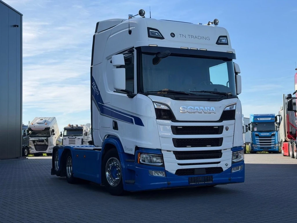 Scania R650 VOLLUCHT, RETARDER, LEATHER SEATS, PTO, 3,35 WIELBASIS. leasen