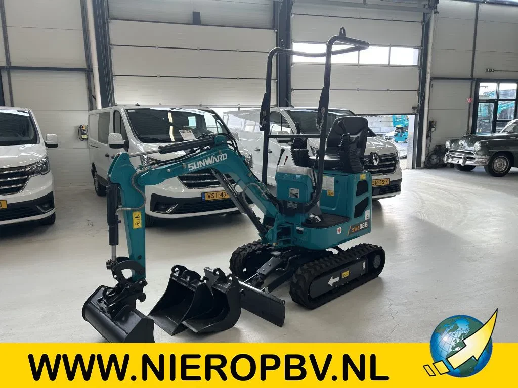 Sunward SWE08B Graafmachine Nieuw Joysticks 3 Bakken Extra functie Uit Voorraad Leverbaar leasen