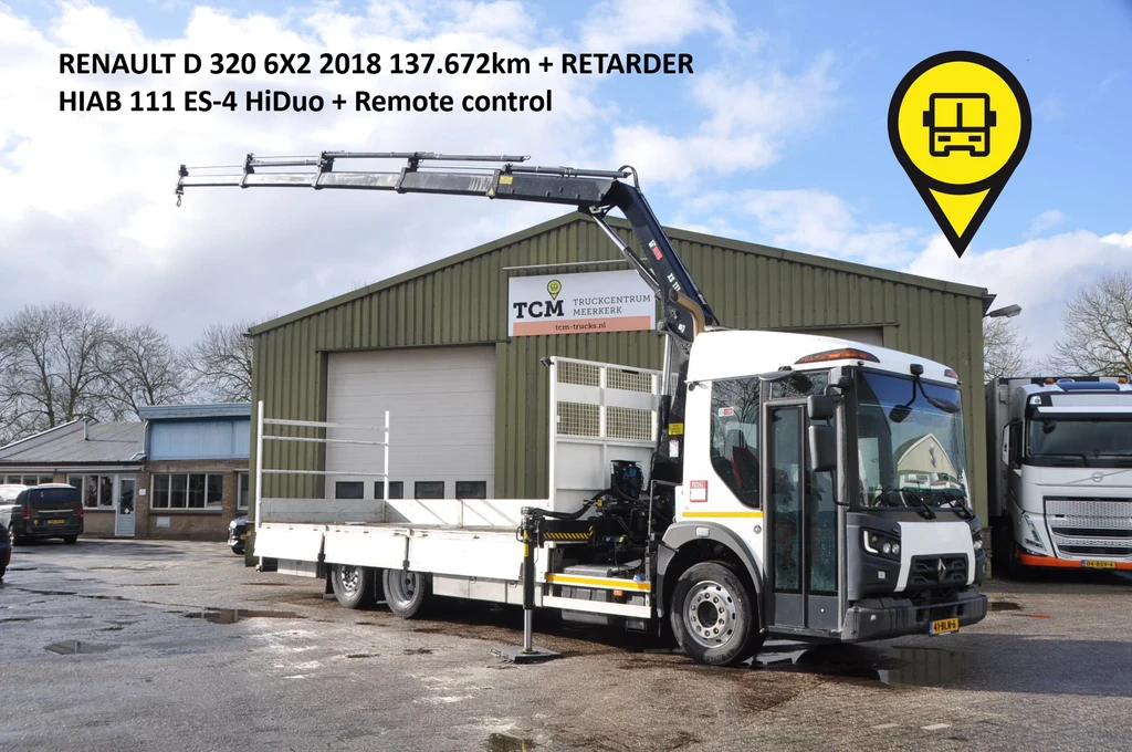 Renault D 320 6x2 HIAB KRAAN + RETARDER 138.000km leasen