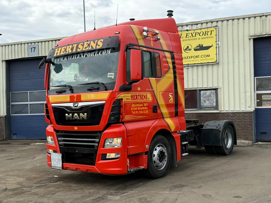 MAN TGX 18.470 Tractor - Kipper Hydraulic - Airco - Sleeping Cabine - Full Spoilers - Belgium Truck - Low Mileage - Good Condition leasen