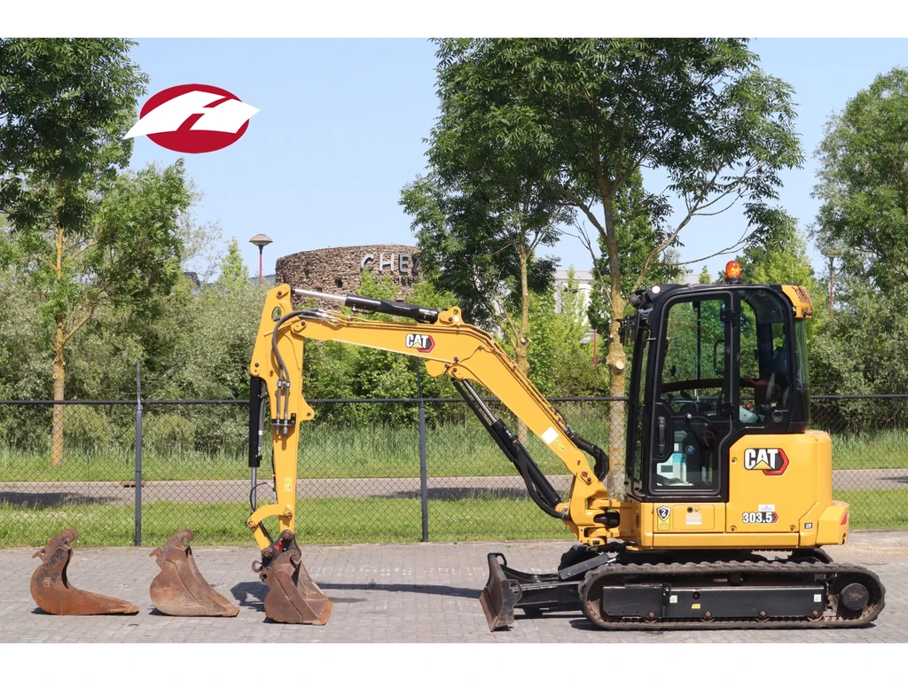 Caterpillar 303.5 CR | 3X BUCKET | HAMMER & SHEAR | AIRCO leasen