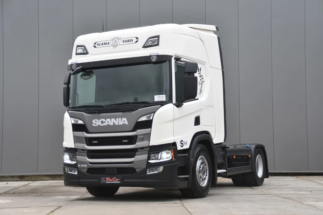 Scania P P410 NGS 4x2NB - NEW TACHO - EURO 6 D - RETARDER - 566 TKM - FULL AIR/4 POINT REAR - PARK. AIRCO - ADR AT - BED - LED LIGHTS - leasen