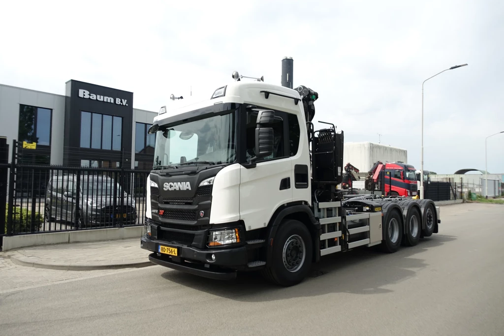Scania G 460 XT 8X4 TRIDEM / HAAKSYSTEEM / PALFINGER Q200 Z KRAAN / 20 TM KRAAN / REMOTE CONTROL / HOLLAND TRUCK / NEW AND UNUSED / NIEUW leasen