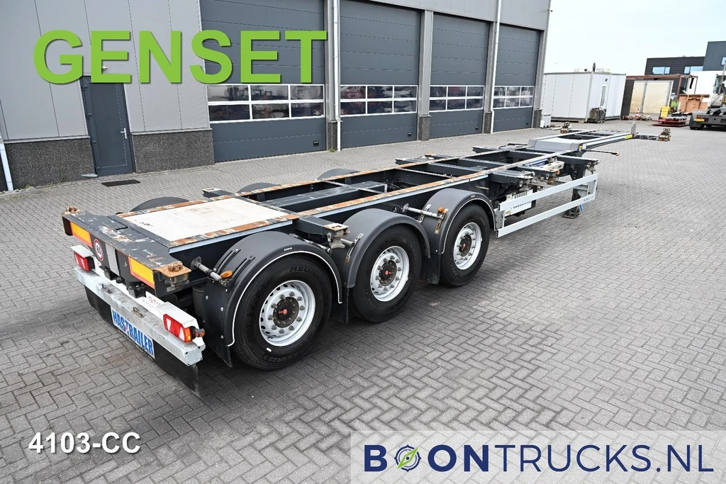 Renders-has FCC08 + GENSET | 2x20-30-40-45ft HC * ADR * SAF/DISC * LIFT AXLE * EXTENDABLE REAR leasen
