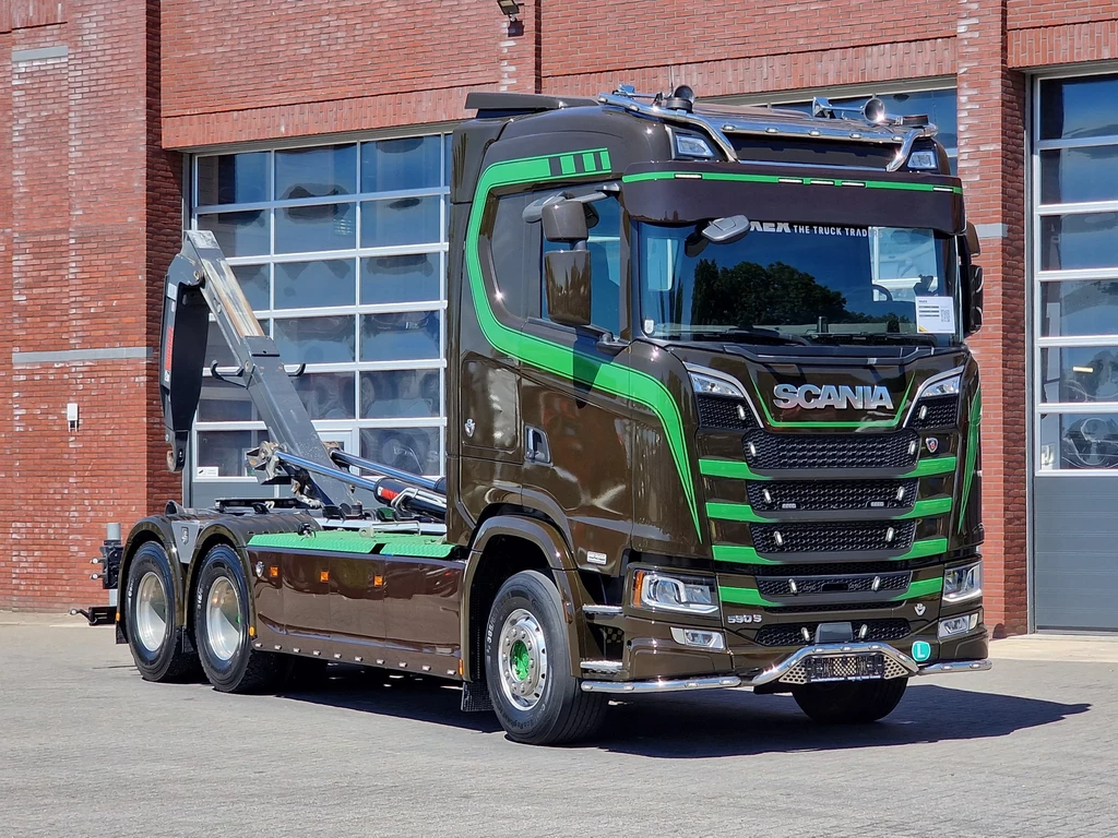Scania S 590S V8 NGS 6x4 - HIAB Multilift 24T - Like new - Retarder - Full air - Leather leasen