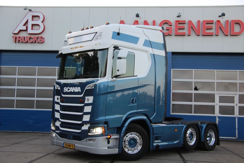Scania S S500 NGS 6X2-4 Retarder - New tacho - Euro 6D - Park. Airco - ACC - 2x Fuel tank leasen