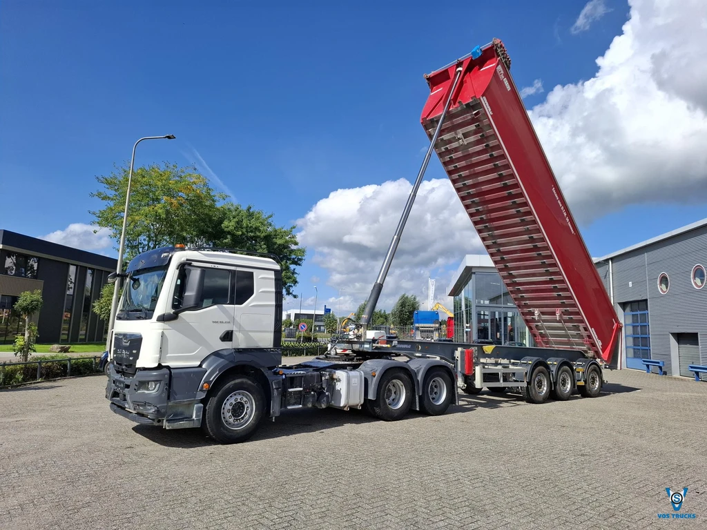 MAN TGS 33.510 / INTARDER / 6X4 / ONLY:394818 KM / GRANALU 50TONS ALUMINIUM TRAILER / NAVI / FRIDGE / TUV:30-09-2026 / AUTOMATIC / EURO-6 / 2021 leasen