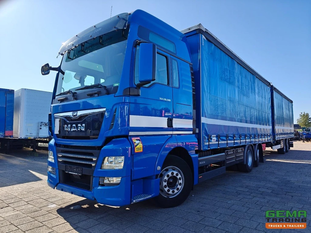 MAN TGX 26.500 6x2/4 XLX Euro 6C SchuifzeilenCombi 105m³ + Van Hool - Schuifdak - DoorLaadSysteem - SmartTacho V2 - StandAirco - APK 04/2027 leasen
