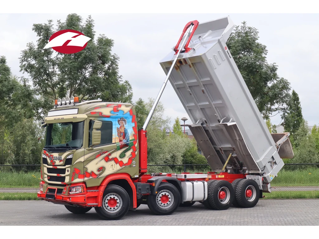 Scania R R520 V8 XT 8X4 FULL STEEL RETARDER BIG AXLES leasen
